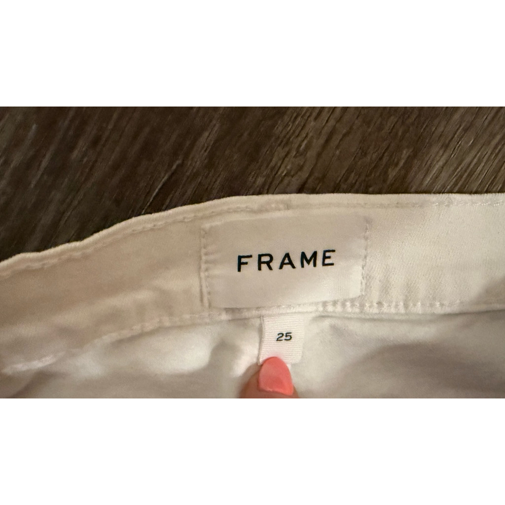 FRAME Women’s Le Skinny de Jeanne Crop Jeans Size 28 White - Picture 8 of 10